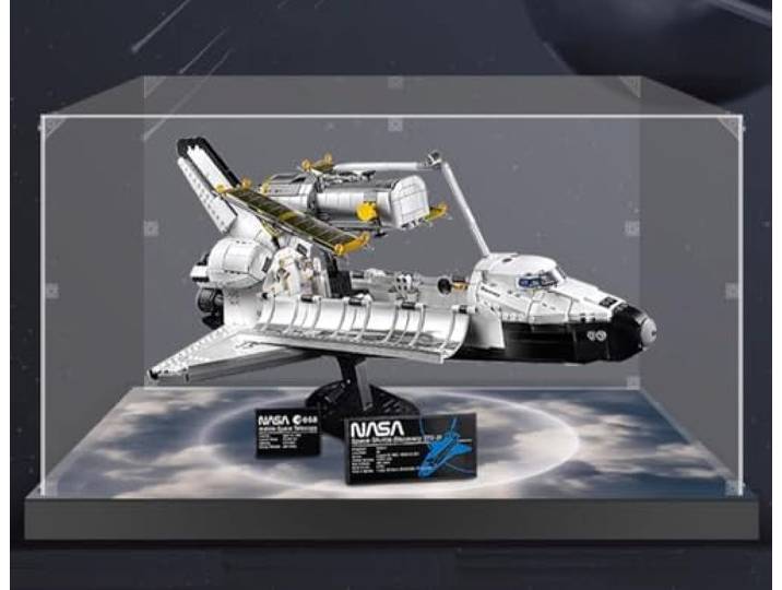 Caikbms Acryl Vitrine Kompatibel Mit Space Shuttle Le-go (10283) Discovery, Vitrine Aus Acryl (Modell Nicht Enthalten) A,3mm