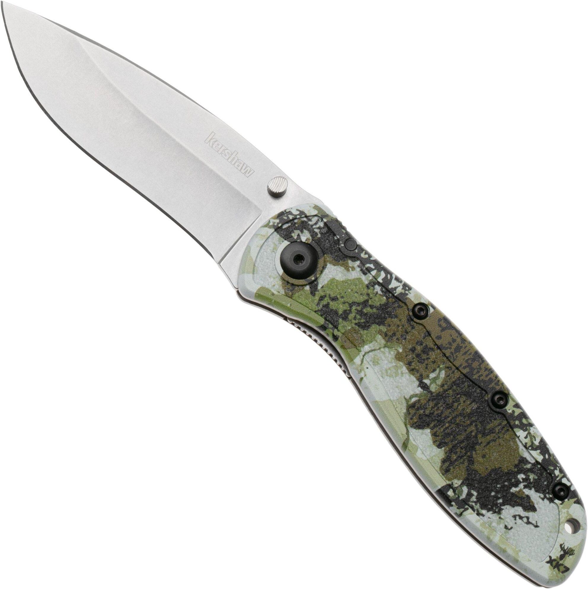 Kershaw Blur Kings Camo 1670KC 14C28N Stonewashed, Aluminum Custom CCI Coating, coltello da tasca assistito