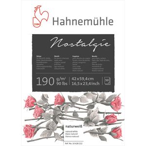 Hahnemühle Skizzenblock 10628212 Nostalgie, A2, 190 g/m², weiß, geleimt, 50 Blatt