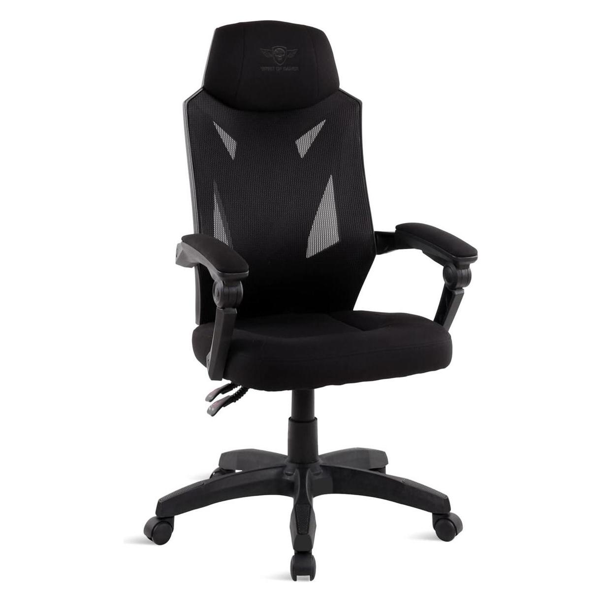Spirit Of Gamer Chaise Gaming Hellcat Black Tissu noir. (SOG-GCKBK)