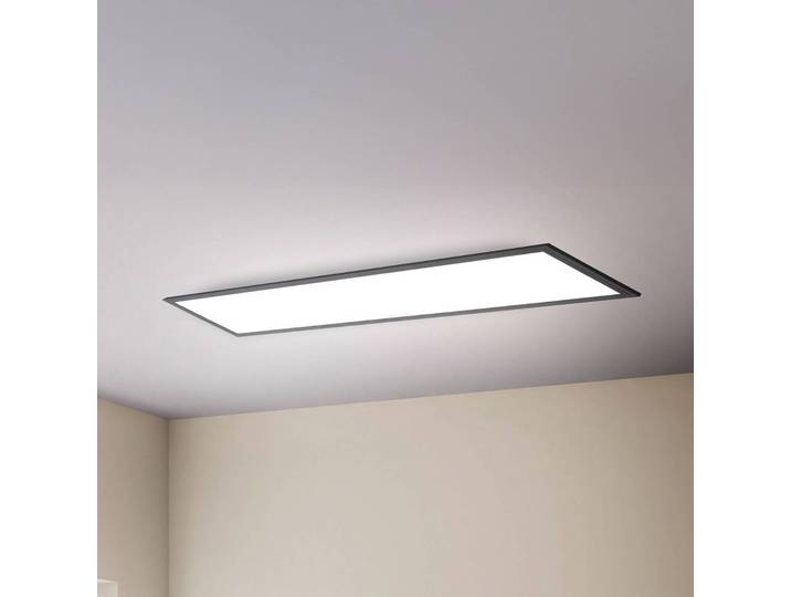 B.K. Licht LED-Panel Odin Remote CCT, 100 x 25 cm, schwarz Odin, dimmbar, schwarz, für Arbeitszimmer / Büro, Metall, Modern