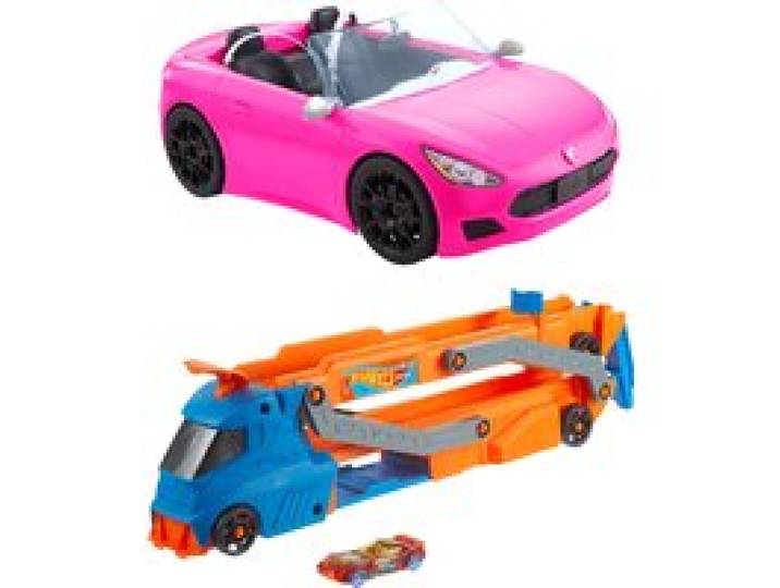 Barbie Glam Cabrio Hot Wheels City Speed Track Transporter