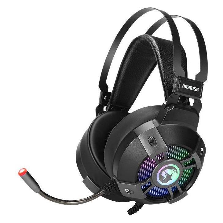 Marvo Gaming-Headset HG9015G mit USB-Anschluss, 7.1 Virtual Surround Sound, Schwarz (Kabelgebunden) (HG9015G)