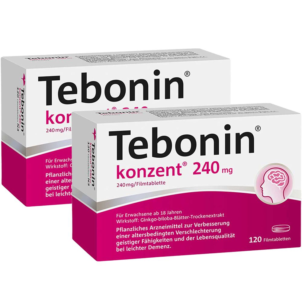 2x Tebonin konzent 240 mg 2x120 St Filmtabletten