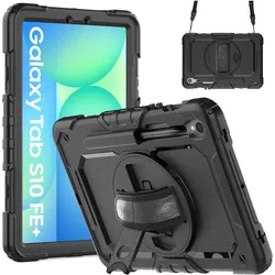 Cazy Stossfest Hülle Schutz Fallfest Hülle (Samsung Galaxy Tab S10 FE+), Tablet Hülle, Schwarz