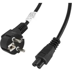 Lanberg CA-C5CA-11CC-003-BK Stromkabel Schwarz 3 m C5-Koppler CEE7/7