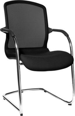 Freischwinger Topstar OPEN CHAIR 100, ergonomische Rückenlehne, schwarz, 2 in 1 Karton