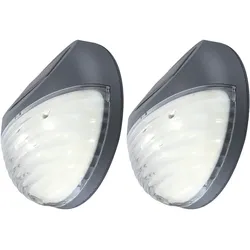 2er Set LED Solarleuchte Garten Zaun Beleuchtung Außenbereich IP44 Lampe Leuchte
