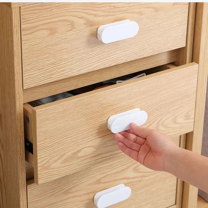 INF Paire de poignées adhésives sans perçage pour tiroirs et placards - Installation facile