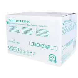 Medi-Inn Nitril blue extra Einmalhandschuhe puderfrei S / 10 x 100 = 1000 Stück