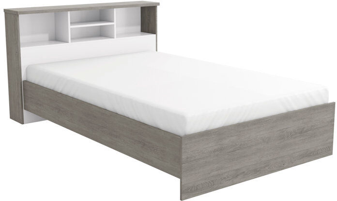 17 Stories Lorrimor Bed White;Gray Single (3')