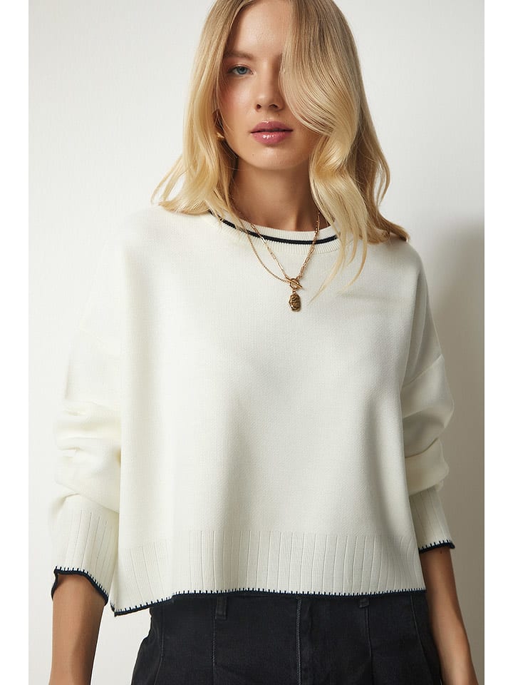 Happiness Istanbul Pullover in Weiß - onesize