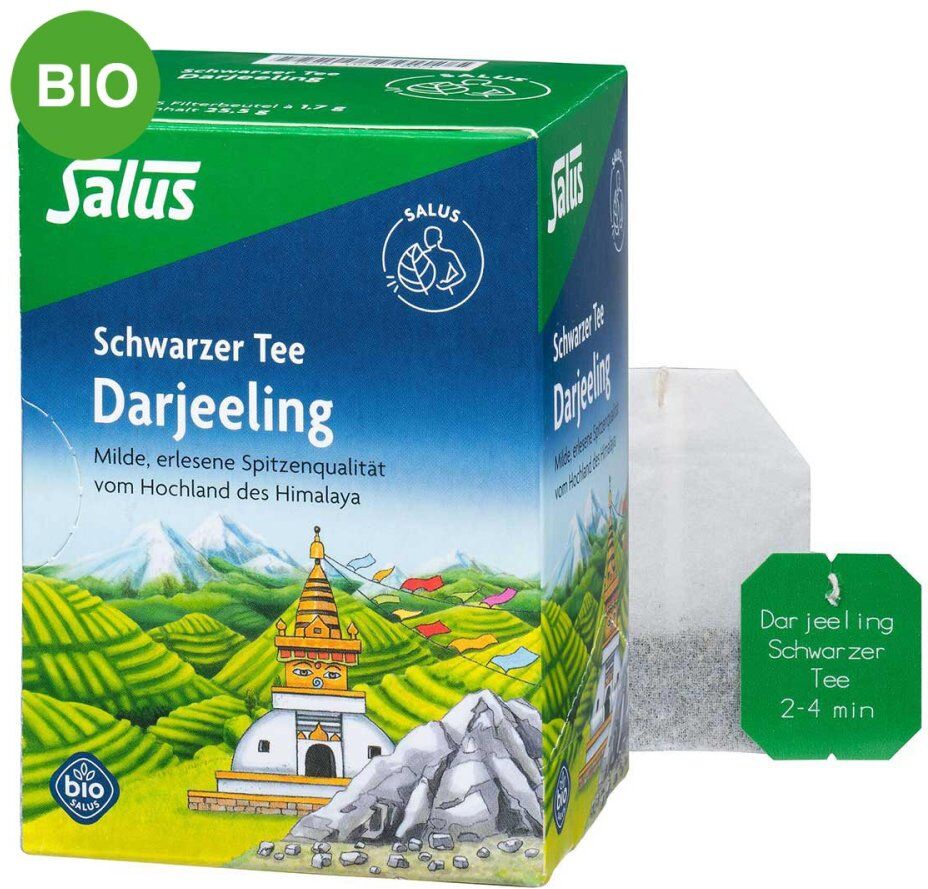 Darjeeling Schwarzer Tee Bio Salus Filterbeutel 15stk