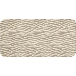 BADEMATTE Sand - Wellen - Beige Badezimmerteppich 120x60 cm