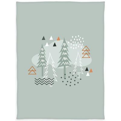 Babybest® 1440270014 - Nordic Forest Microfaserflausch-Decke, 75 x 100 cm, 100% Polyester