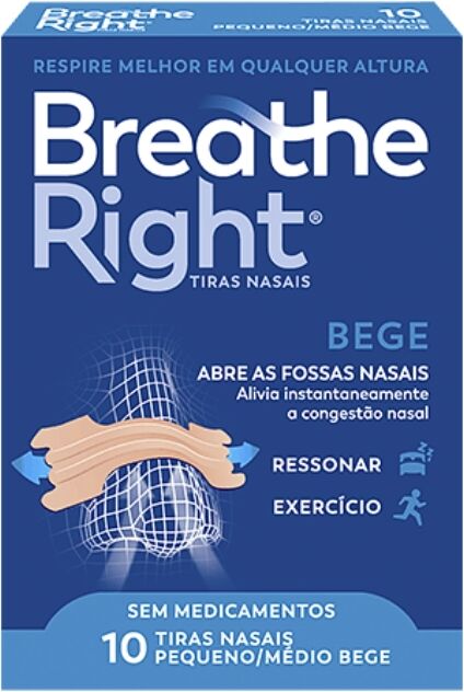 Rhinomer Breathe Right Tiras Nasais Clássicas Pequenas/Médias 10 unidades
