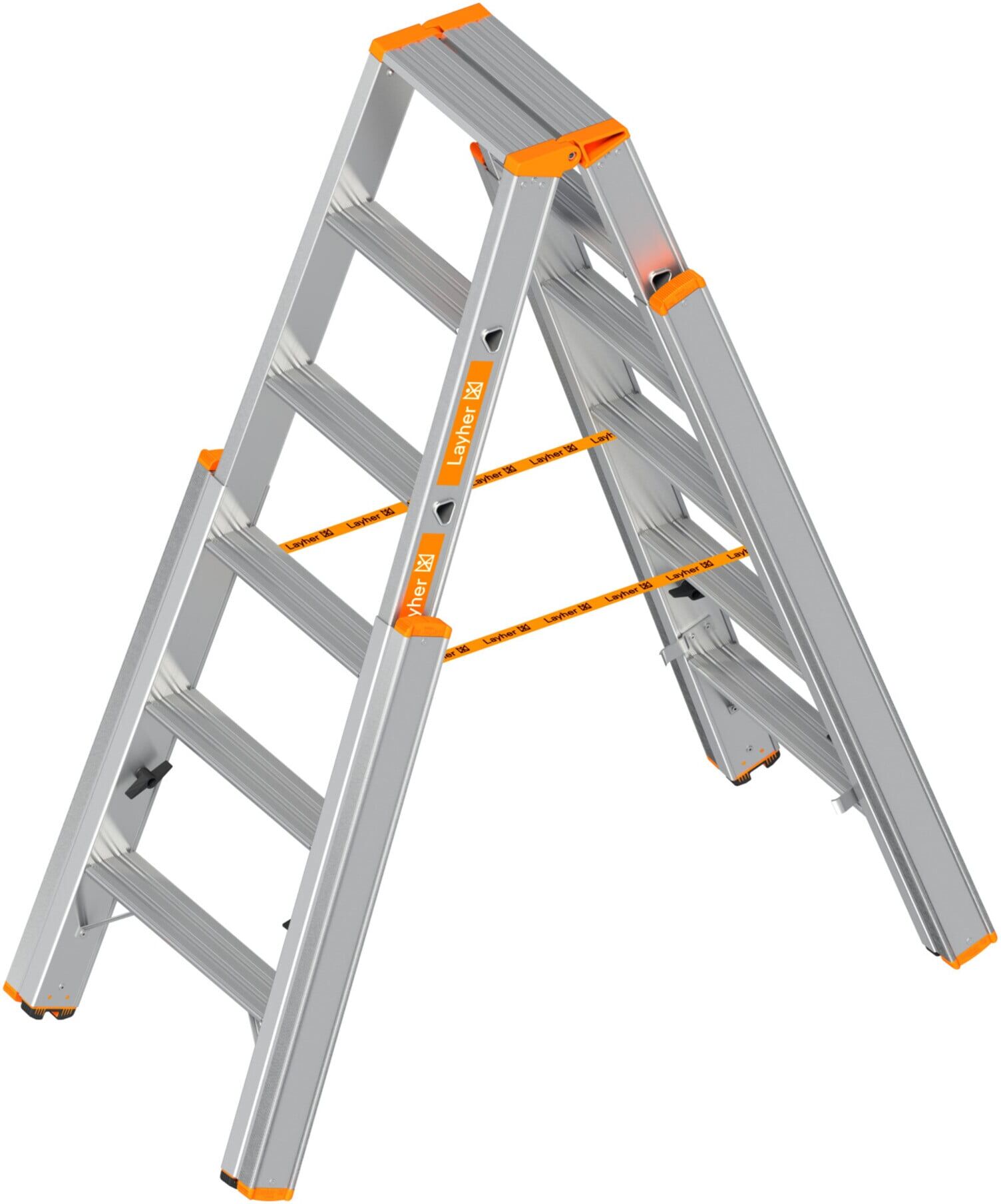 Layher Treppenstehleiter TOPIC 1062 2x7 Stufen (1062007)
