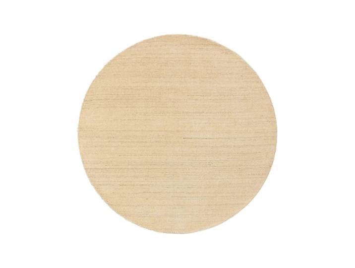 Tapis en laine rond crème d 200