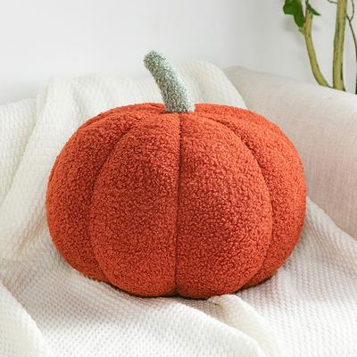 On Spot Shop Decorative Cushion Plush Nordic Ins Sofa Backrest, Cute Orange Pumpkin Pillow For Living Room & Home Decoration red 28cm