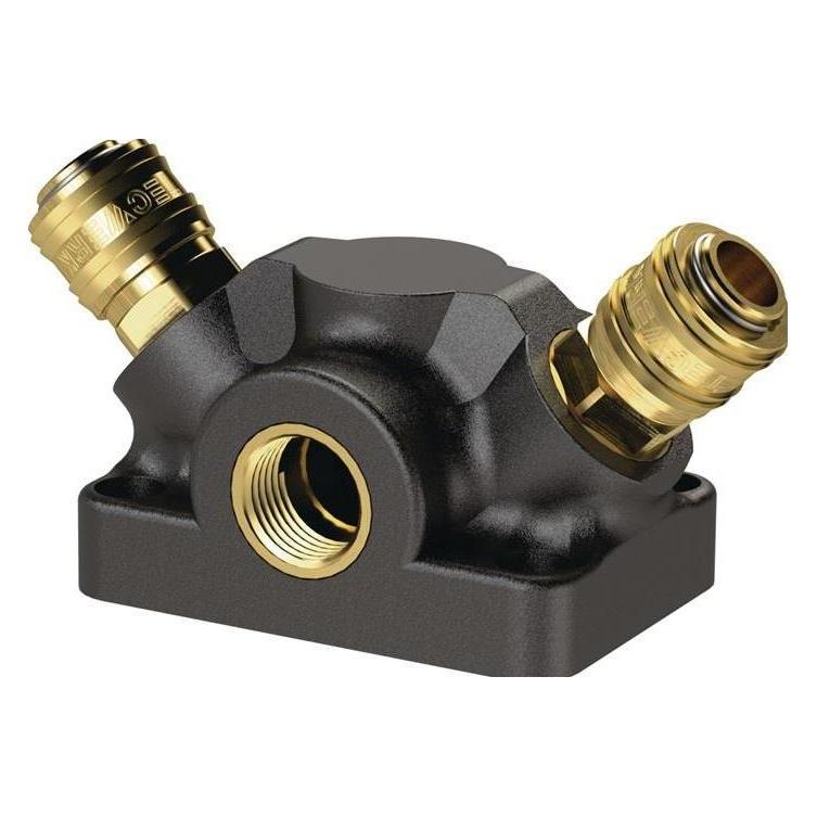 Tecwerk Endverteilerdose Gewinde G 3/4 "/26,44 mm IG, 2 Kupplungen DN 7,2 (2000351964)