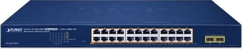 Planet Technology 24-Port Poe+ Web Smart Switch GS-2210-24P2S