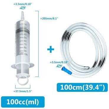Uplift Picks Multifunction Large Capacity Syringe With Hose For Pet Feeding Oil Glue And Fluid Transfer 100 Ml + Hose