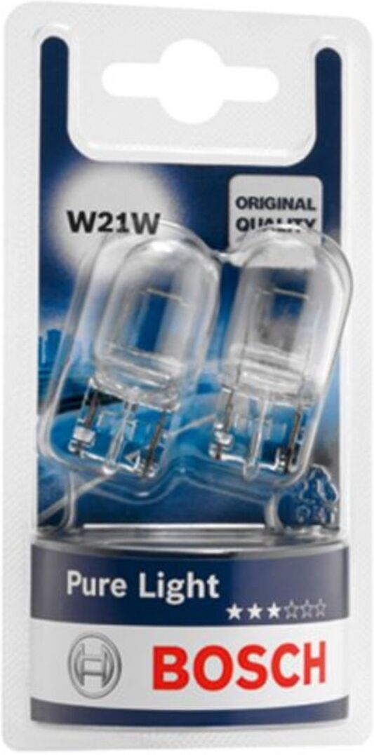 Bosch Lampada a incandescenza W21W Pure Light 12V/21W, 2 Pezzo