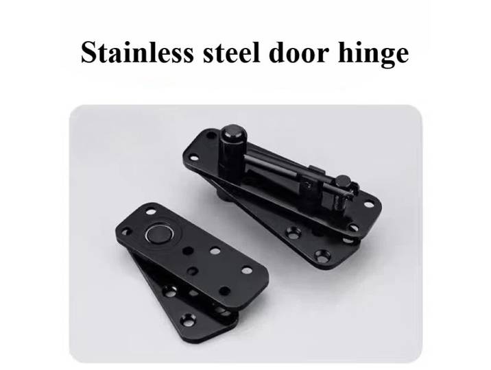 Charnière Invisible robuste en acier inoxydable, Pivot de porte en bois, charnière supérieure et inférieure, positionnement 360 ° Pivot rotatif universel