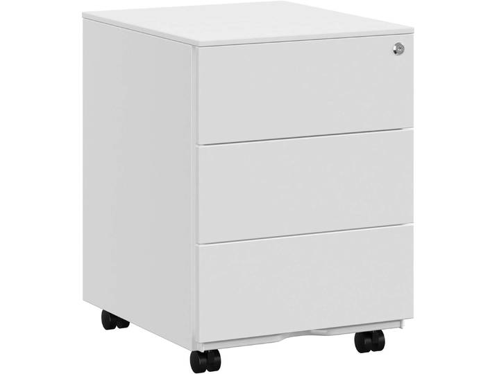 Schubladenschrank abschliessbar Büro wolkenweiss