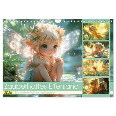 Zauberhaftes Elfenland. Die duftige Welt der Naturgeister (Wandkalender 2026 DIN A4 quer), CALVENDO Monatskalender