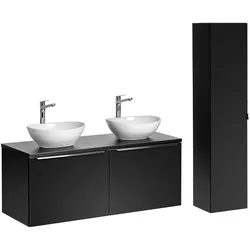 BADMÖBEL 120cm Éros 2er-Set Schwarz