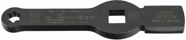 Clé à frapper TX avec 2 surfaces de frappe 2872-E18 E18 HAZET (2872-E18)