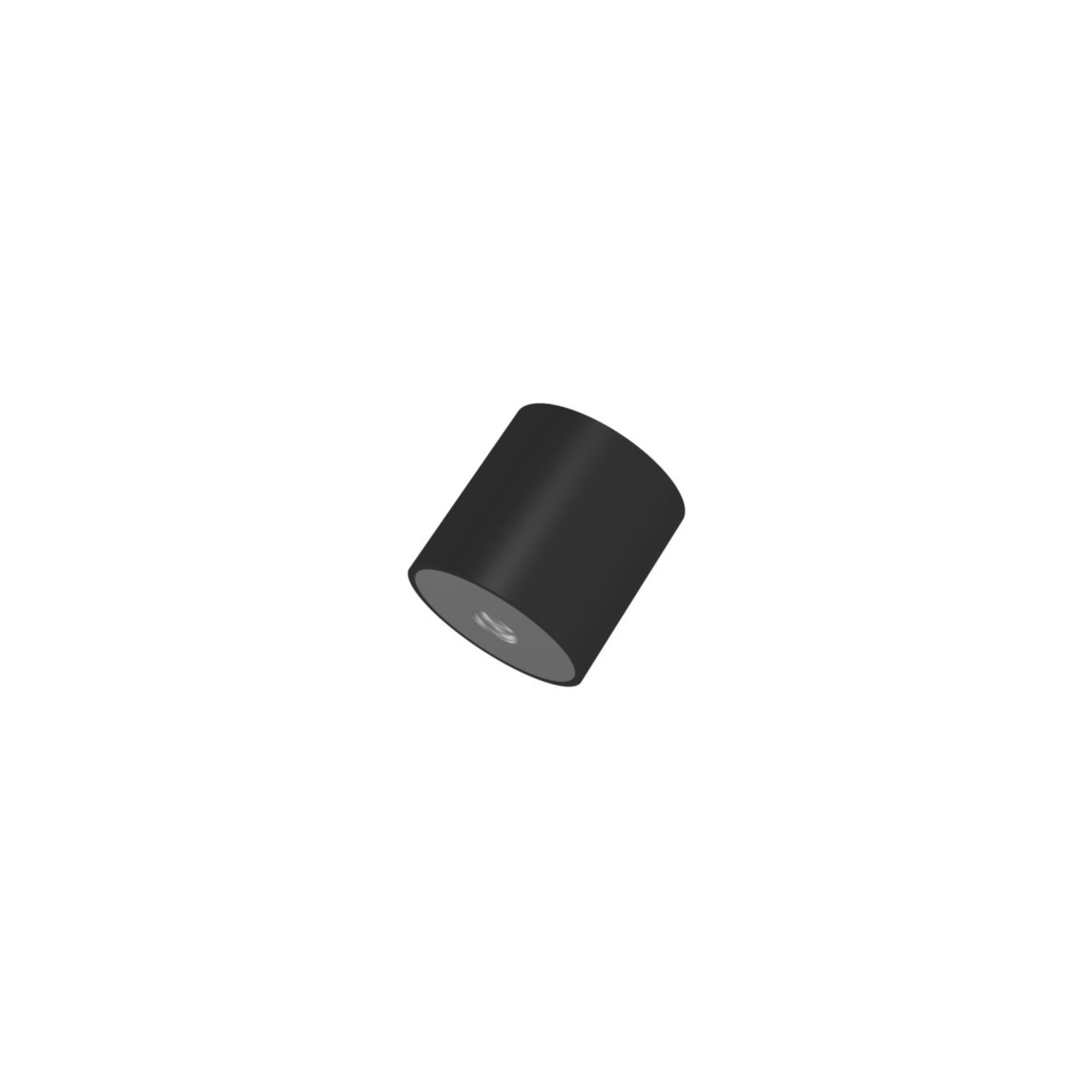 Gummi-Metall-Puffer zylindrisch Typ C D15xH25mm M4 NR57 ; elko