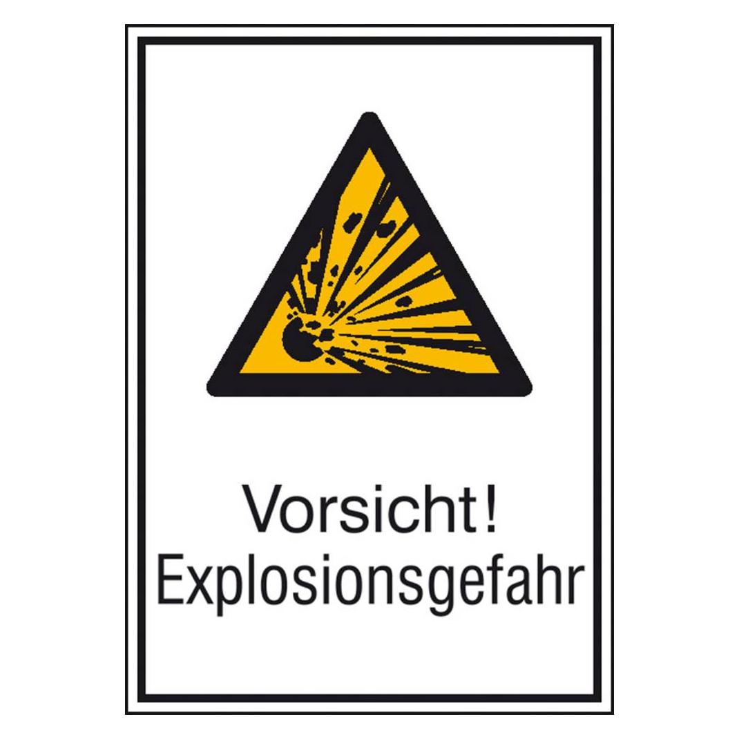 Wolk Warn-Kombischild Vorsicht! Explosionsgefahr Folie selbstklebend B x (21.0404)