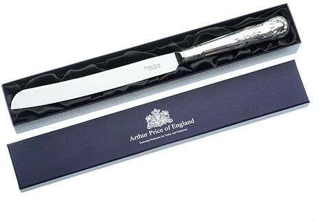 Arthur Price of England Kings Sovereign Silver Wedding Cake Knife