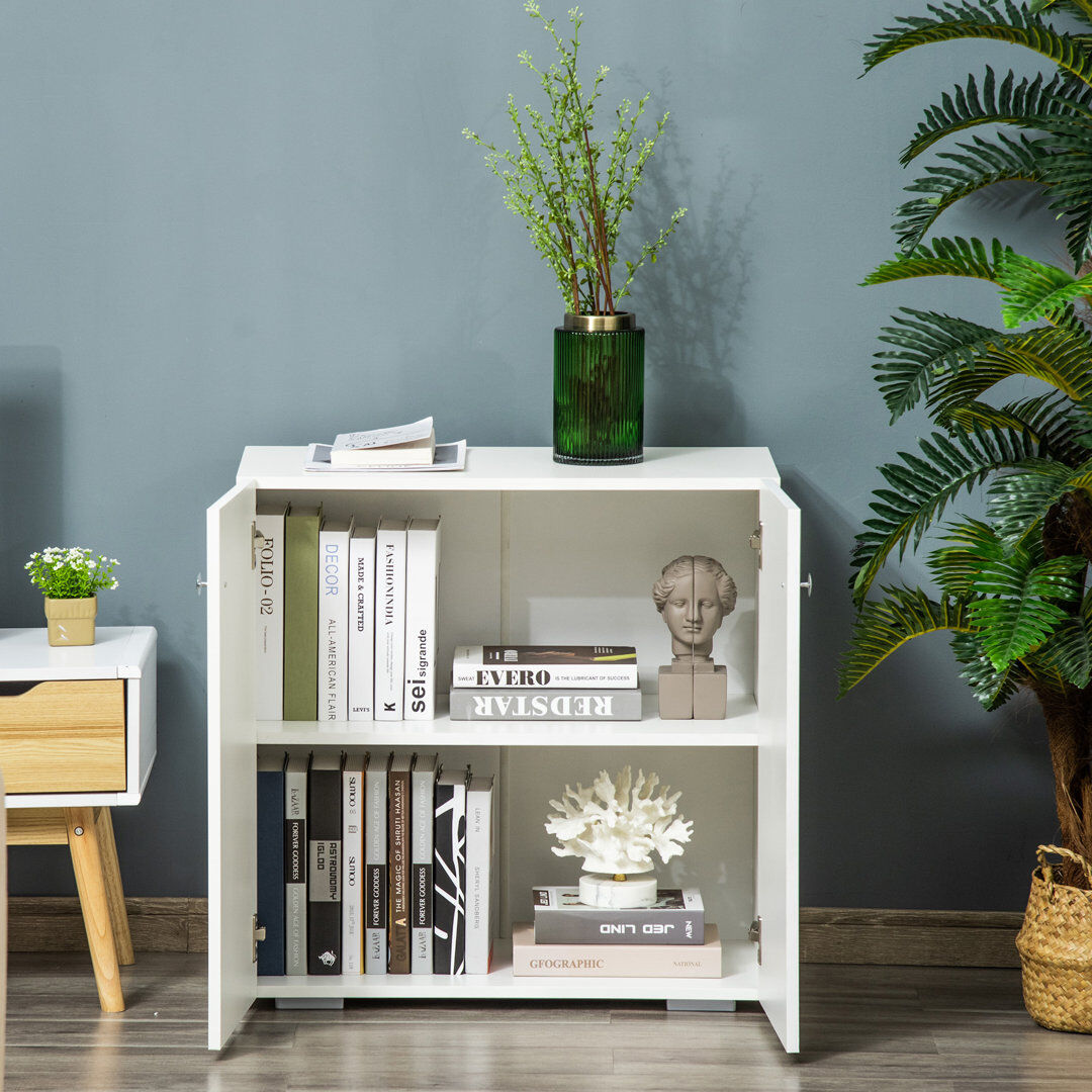 August Grove Musser 70cm Sideboard White 70cm H X 70cm W X 39cm D