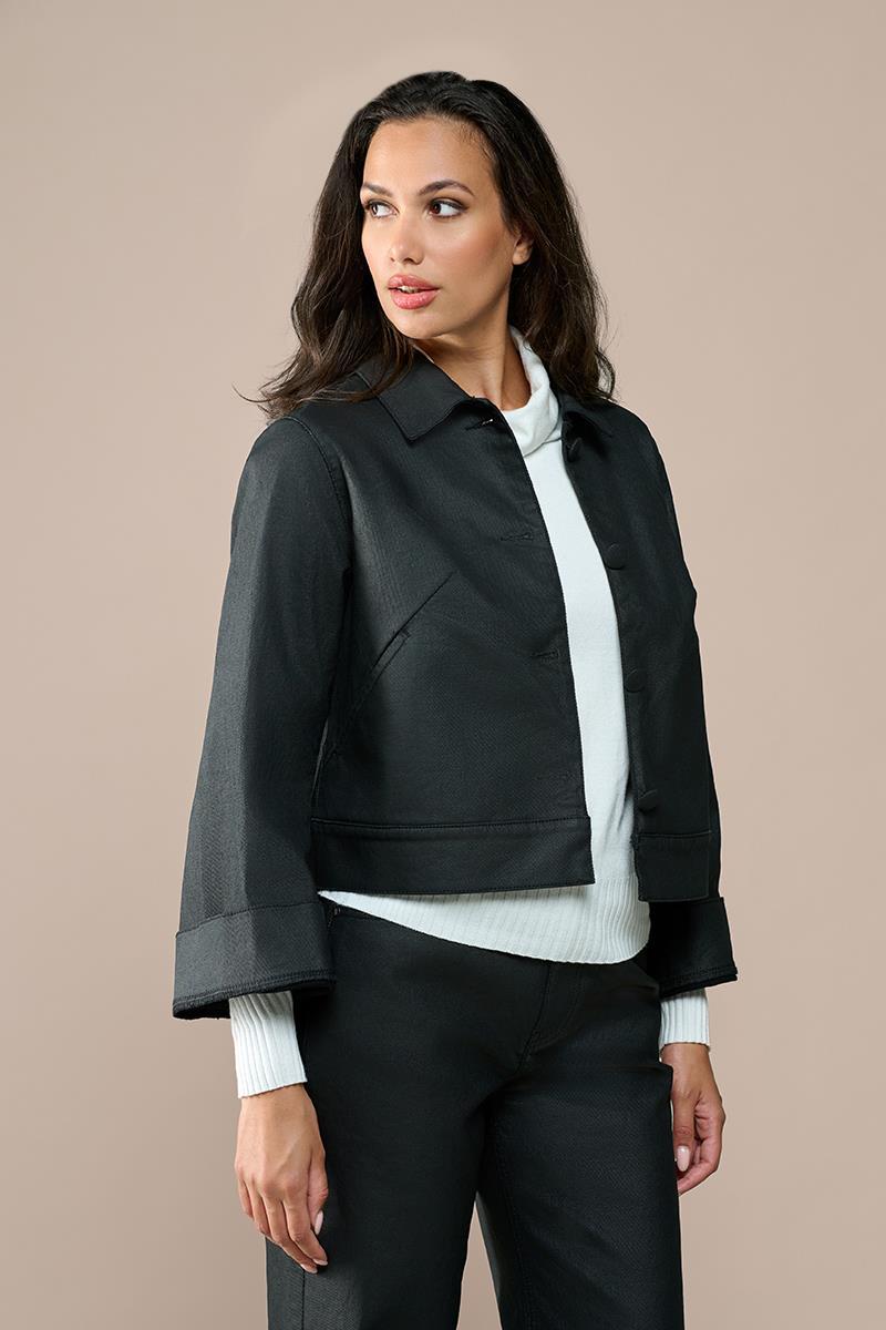 Jaily beschichtete Jacke Schwarz