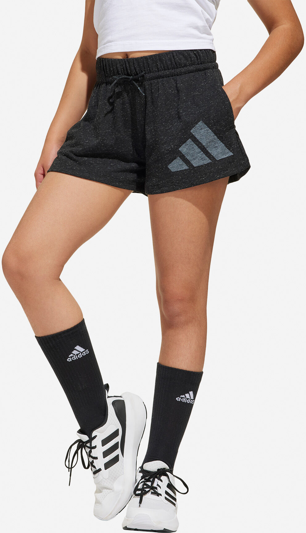 Adidas Big Logo Jr - Pantaloncini - Nero 11-12ANNI