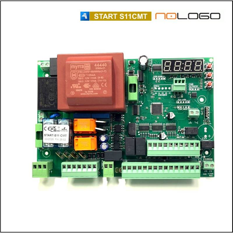 Nologo Centrale Universale Monofase 1/2 Motori 230v Start-S11ct Per Cancelli Ad Ante