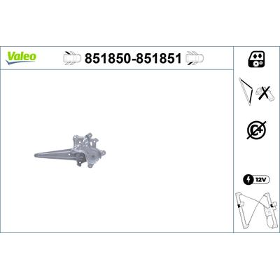 VALEO Fensterheber 851850 hinten links für TOYOTA