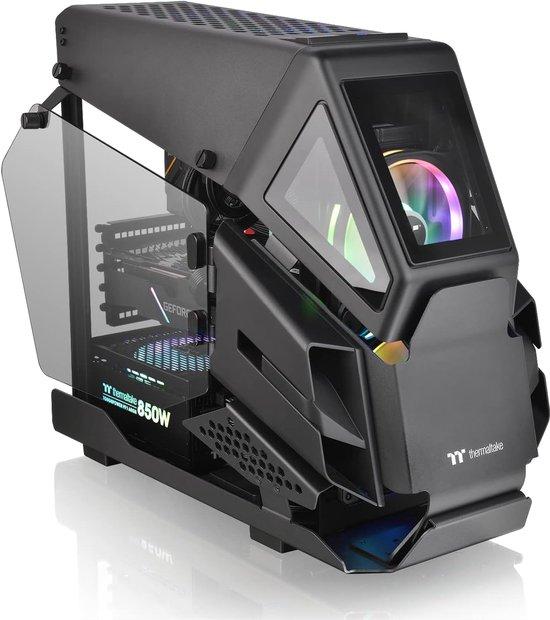 Micro-ATX PC-Gehäuse mit Glasfenstern und durchdachtem Design - Schwarz