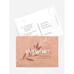 Antwortkarten Hochzeit selbst gestalten mit Spruch und Fotos im Onlinedesigner bei Meine-Kartenmanufaktur.de