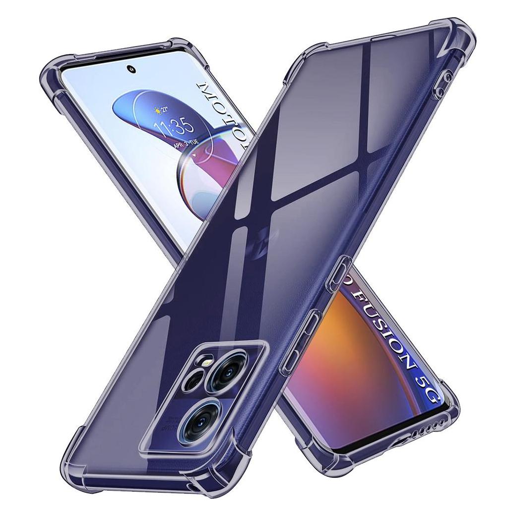 Techsuit - Shockproof Clear Silicone - Motorola Edge 30 Fusion - Smoke Black (Motorola Edge 30 Fusion) (59432946)