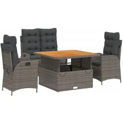vidaXL, Gartentisch + Balkontisch, Tacolum (4x Stuhl + Tisch) (110 x 110 x 71 cm)