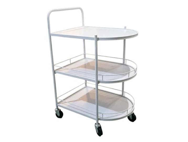 Essen Rollbarer Servierwagen for mobile Getränke Teewagen for Restaurant und Hotel(Weiß)