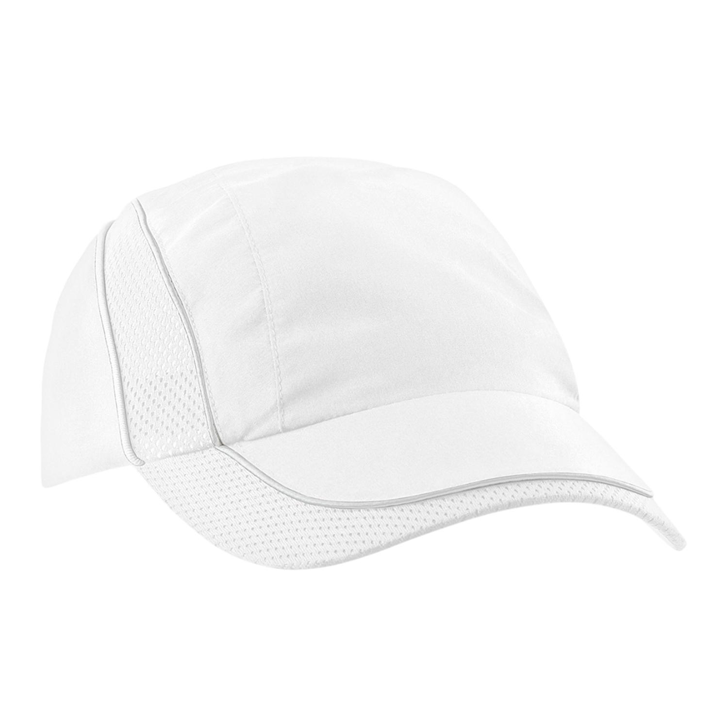 Beechfield Flow Coolmax Mesh-muts (Wit)