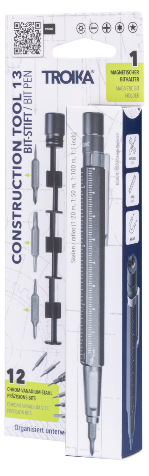 TROIKA Bit-Stift CONSTRUCTION TOOL 13 BIT20/TI