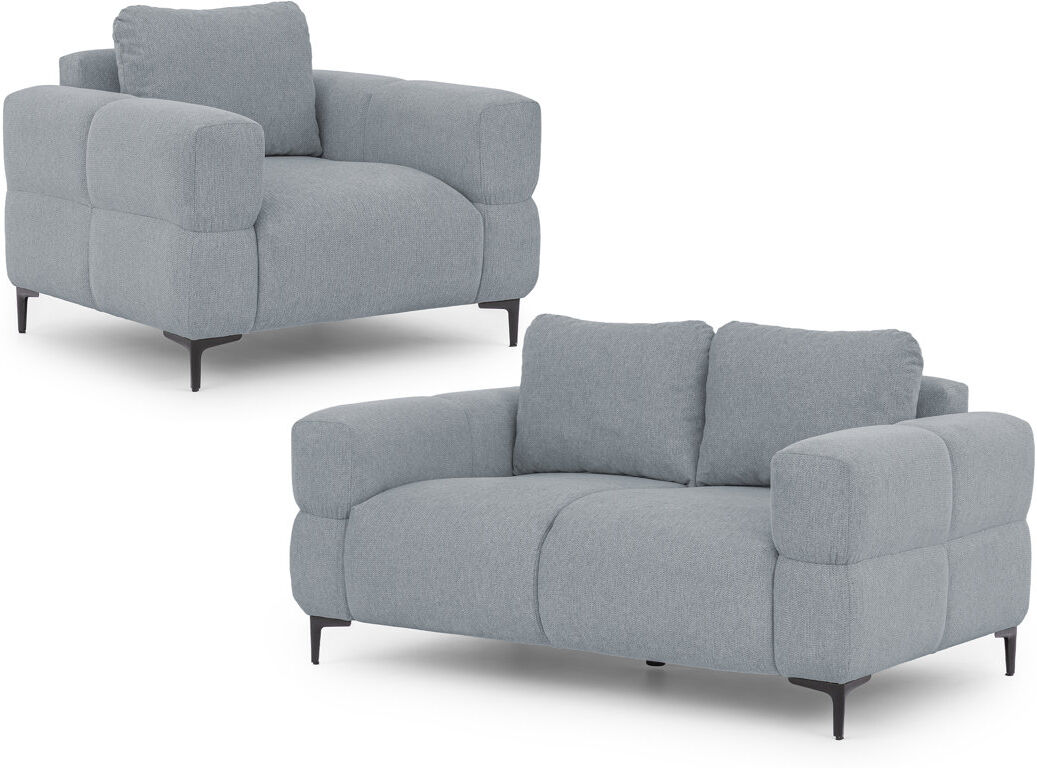 S-Style Furniture Cardea 2 Piece Standard Living Room Set Grey 2
