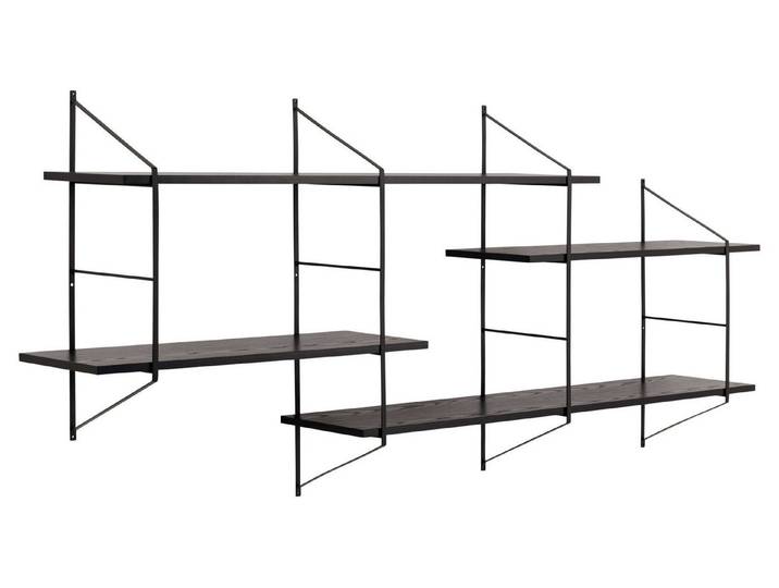 ACTONA GROUP Wandregal Belfast Wandboard, Hängeregal, Schweberegal, pulverbeschichtetem Metallgestell, asymmetrischen Details, B: 191 cm