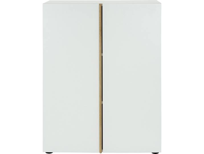 Aktenschrank Lale Weiss MDF, Esche B 80 cm H 108.5 cm - Aktenschrank